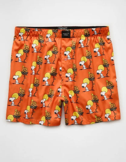 AEO Men's Halloween Snoopy Satin Pocket Boxer Short