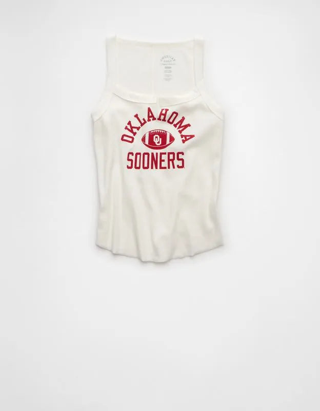 AE Oklahoma Sooners Graphic Notch Neck Tank Top