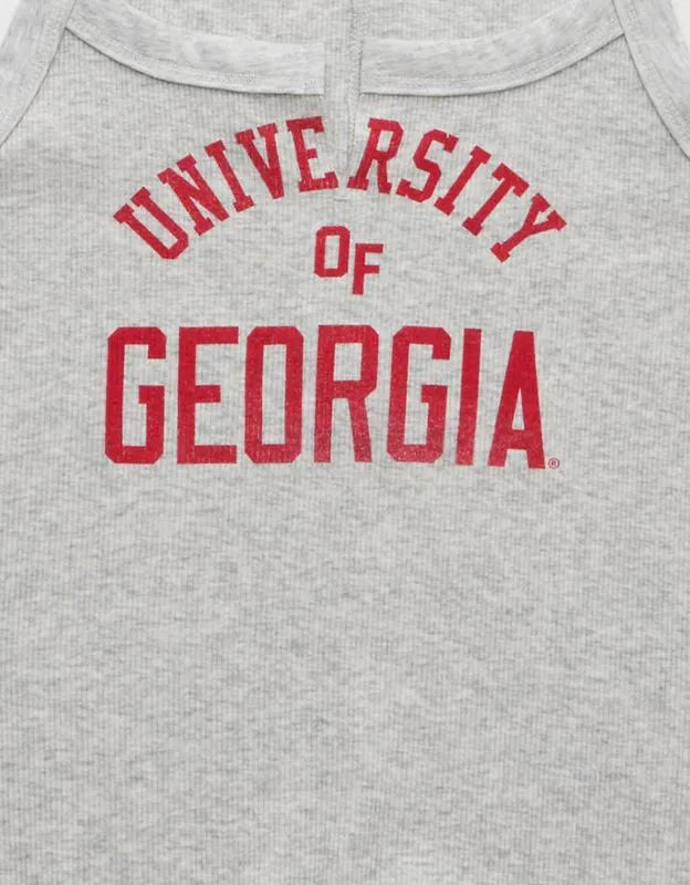 AE Georgia Bulldogs Graphic Notch Neck Tank Top