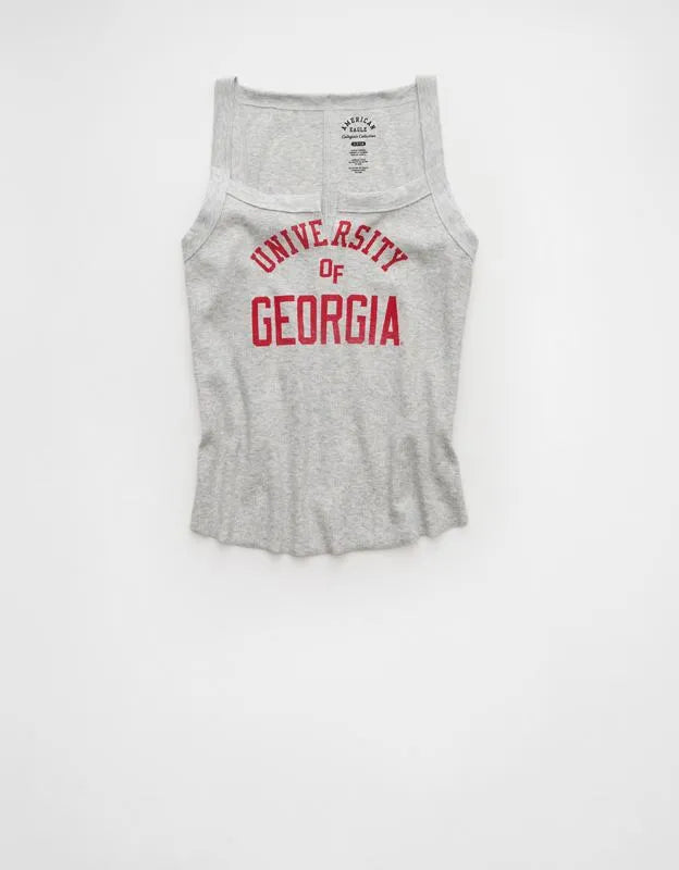 AE Georgia Bulldogs Graphic Notch Neck Tank Top