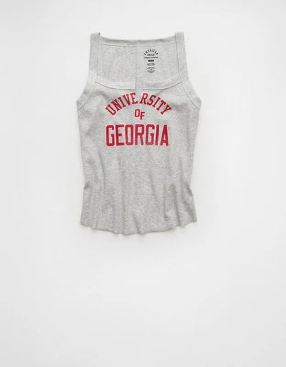 AE Georgia Bulldogs Graphic Notch Neck Tank Top