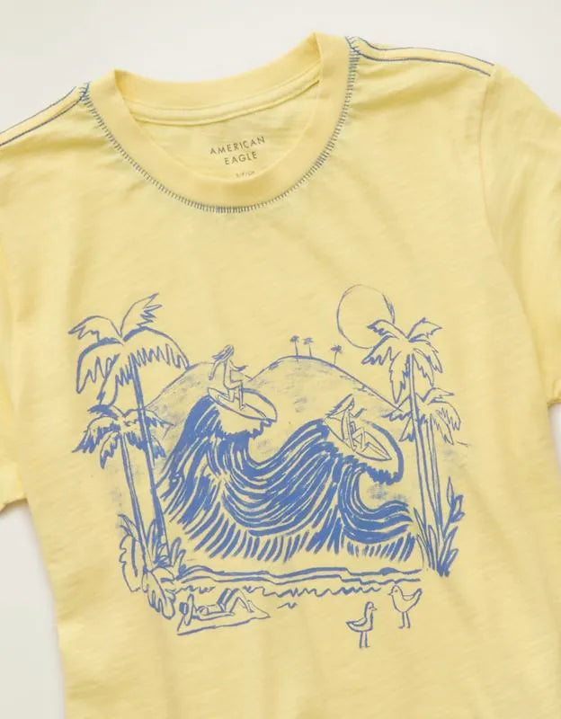 AE Surf Graphic Shrunken Tee