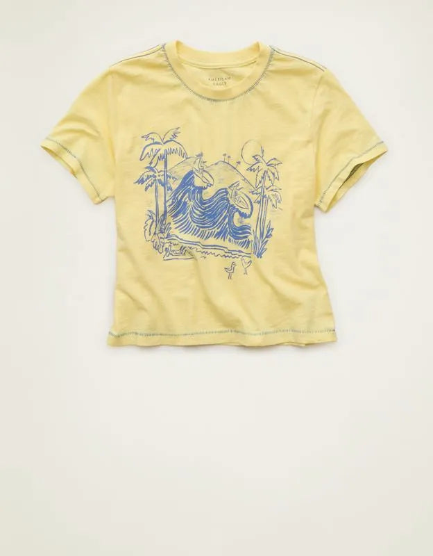 AE Surf Graphic Shrunken Tee
