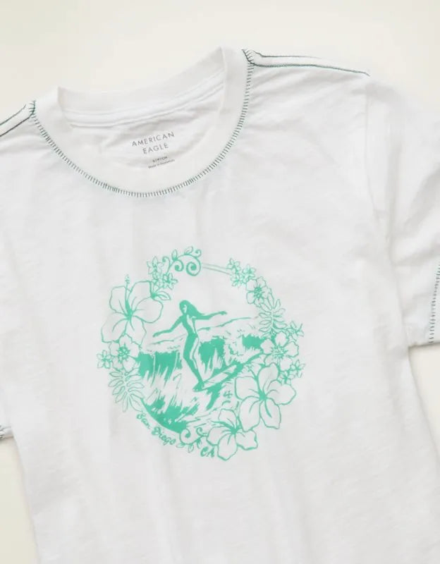 AE Surf Graphic Shrunken Tee