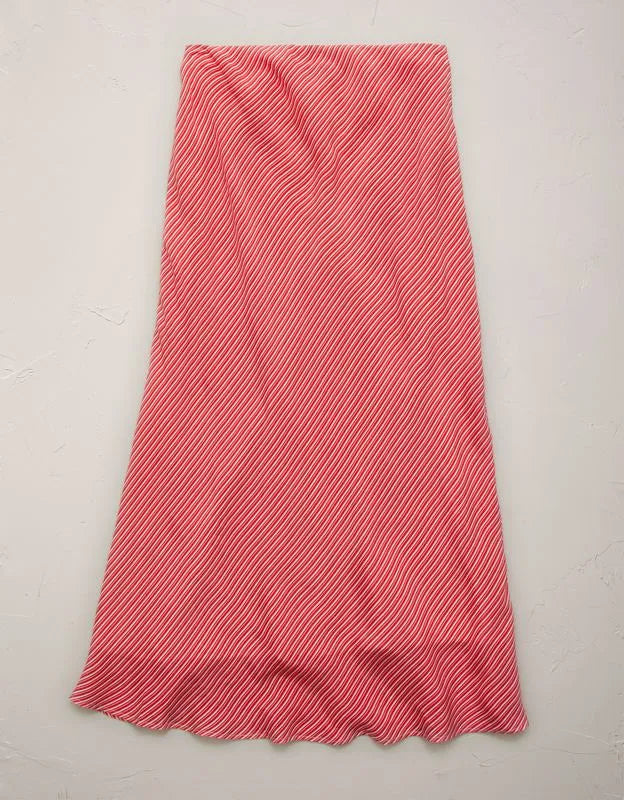AE77 Striped Slip Skirt