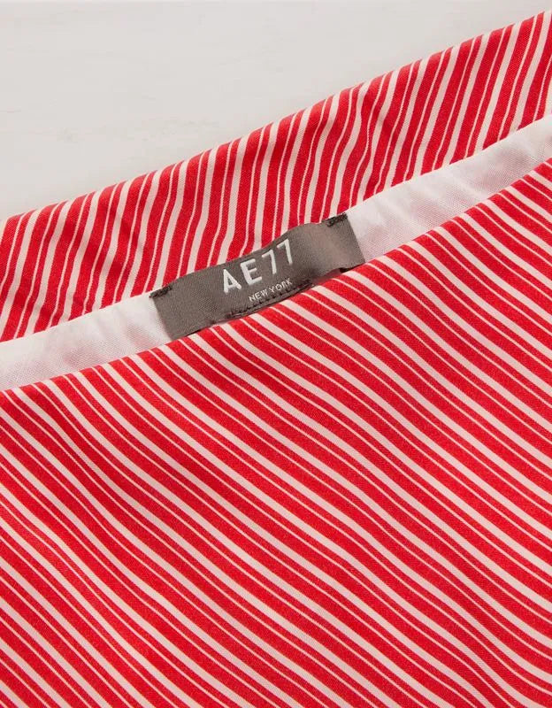 AE77 Striped Slip Skirt