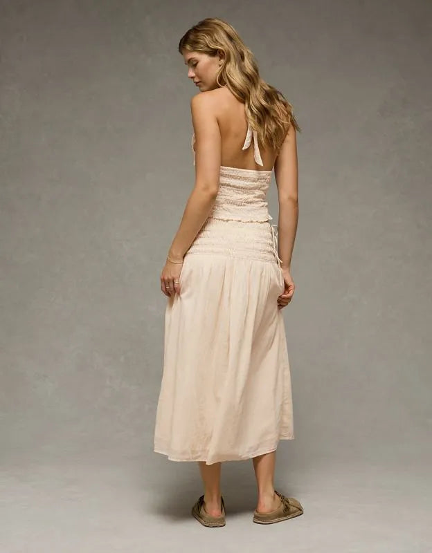 AE High-Waisted Tie Side Maxi Skirt
