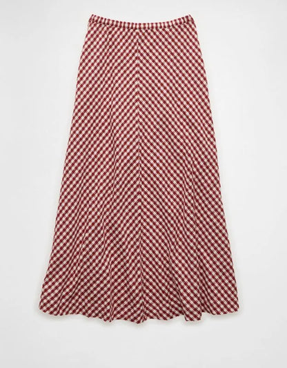 AE Linen-Blend Midi Skirt