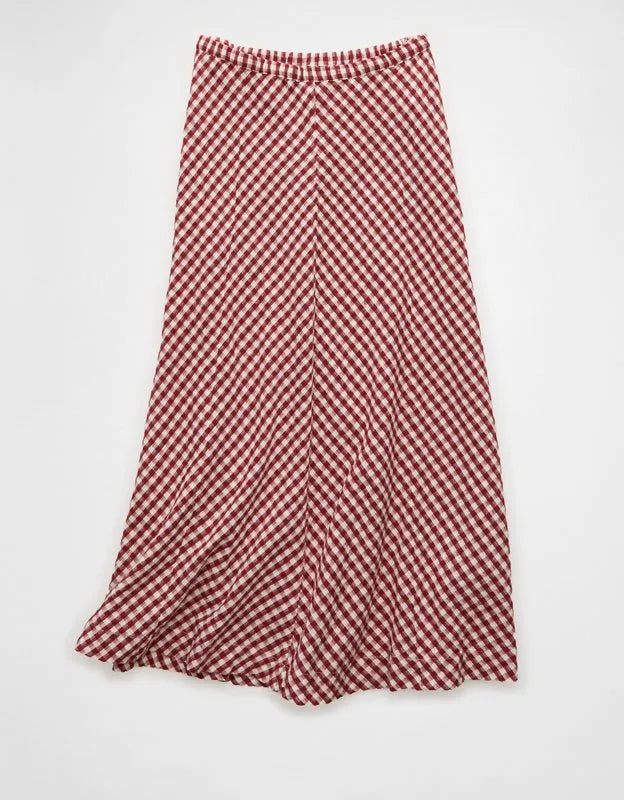AE Linen-Blend Midi Skirt