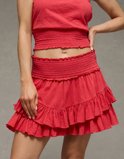 AE Sunchaser Tiered Mini Skirt
