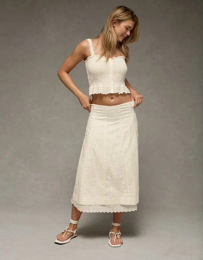AE High-Waisted Midi Skirt