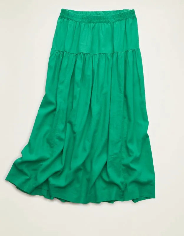 AE Mid-Rise Linen-Blend Maxi Skirt