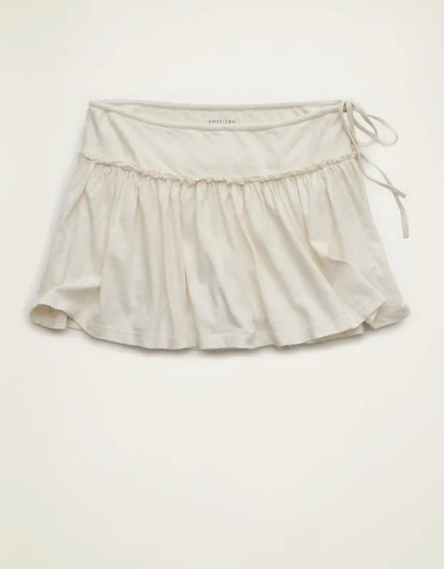 AE Side-Tie Pull-On Mini Skirt