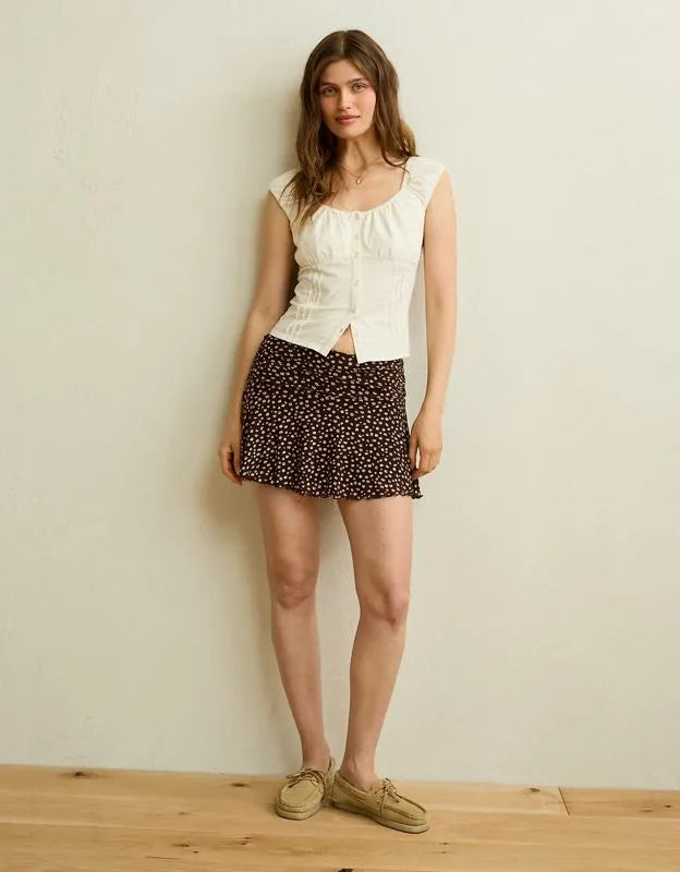 AE Mid-Rise Mesh Mini Skirt