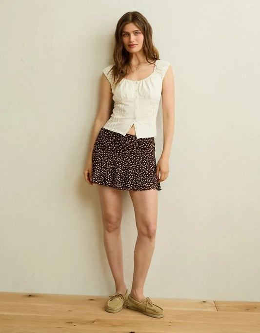 AE Mid-Rise Mesh Mini Skirt