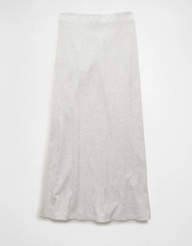 AE High-Waisted Ribbed Knit Maxi Skirt