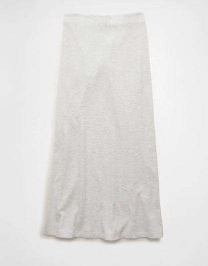AE High-Waisted Ribbed Knit Maxi Skirt