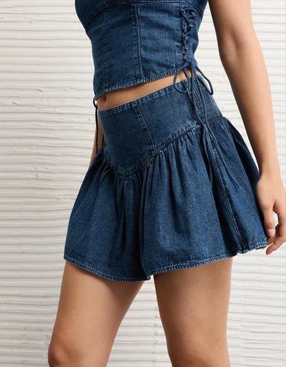 AE High-Waisted Dipped-Waist Mini Skirt