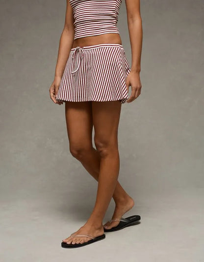 AE Low-Rise Textured Mini Skirt