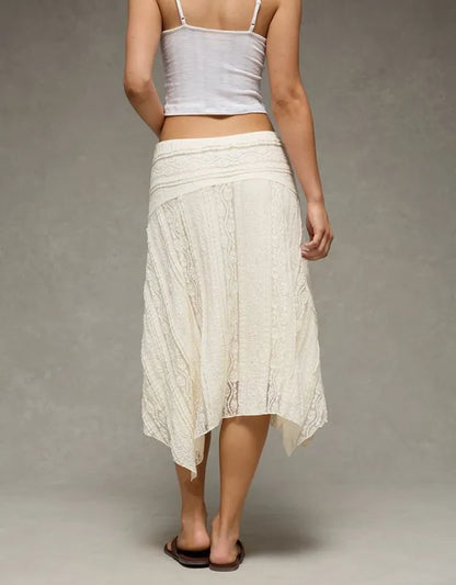 AE Mid-Rise Lace Midi Skirt