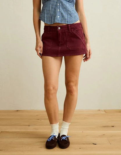 AE Stretch Super Low-Rise Perfect Micro Mini Skirt