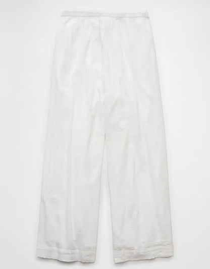 AE High-Waisted Wide-Leg Textured Pant
