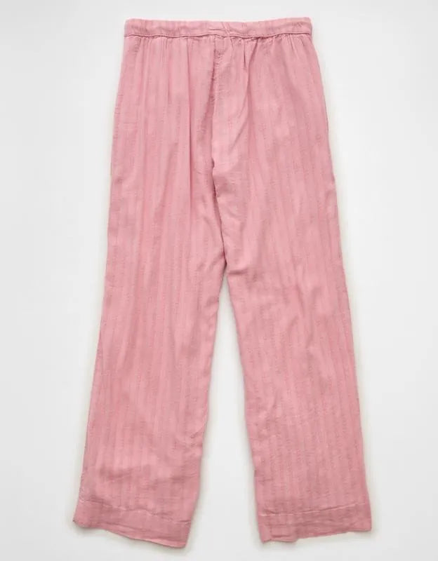 AE High-Waisted Wide-Leg Textured Pant