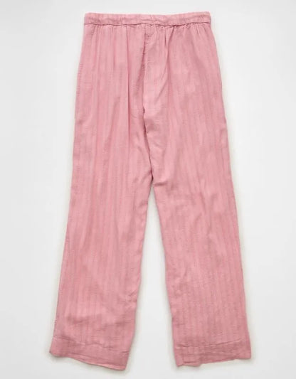 AE High-Waisted Wide-Leg Textured Pant
