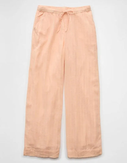 AE High-Waisted Wide-Leg Textured Pant