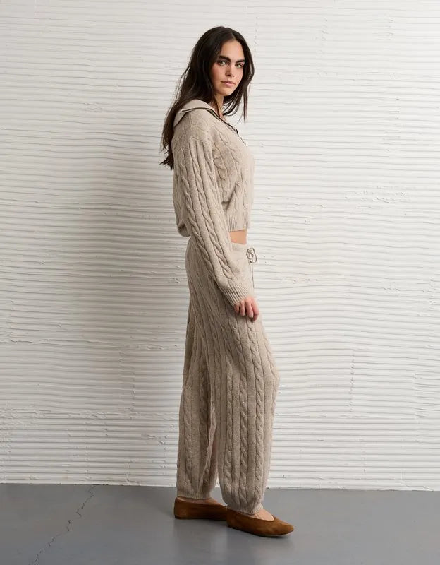 AE Cable Knit Sweatpant