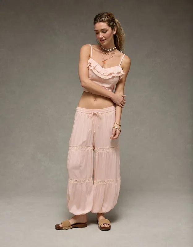 AE Low-Rise Lace Insert Jogger
