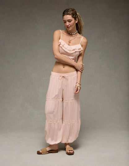 AE Low-Rise Lace Insert Jogger