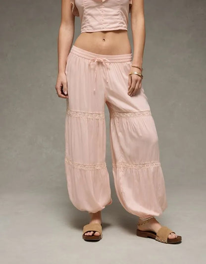 AE Low-Rise Lace Insert Jogger
