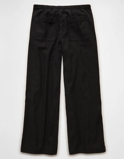 AE Low-Rise Linen-Blend Pull-On Pant