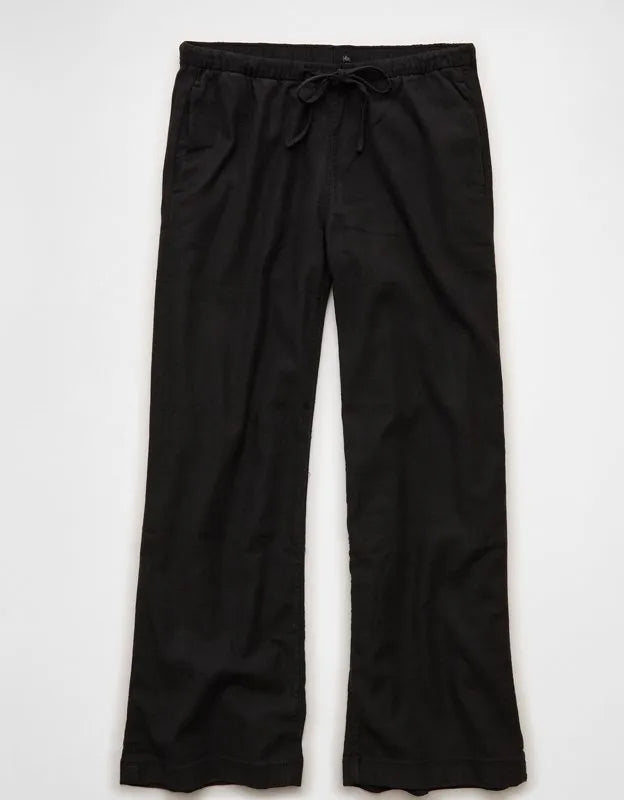 AE Low-Rise Linen-Blend Pull-On Pant
