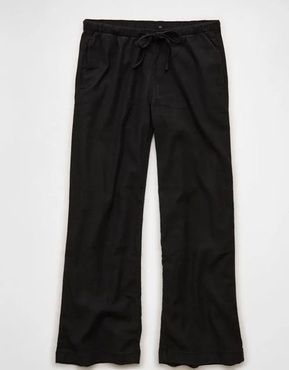 AE Low-Rise Linen-Blend Pull-On Pant