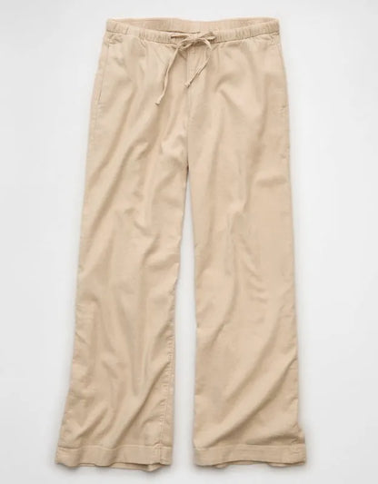 AE Low-Rise Linen-Blend Pull-On Pant