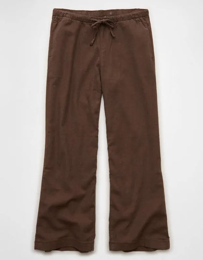 AE Low-Rise Linen-Blend Pull-On Pant