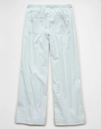 AE Low-Rise Linen-Blend Pull-On Pant