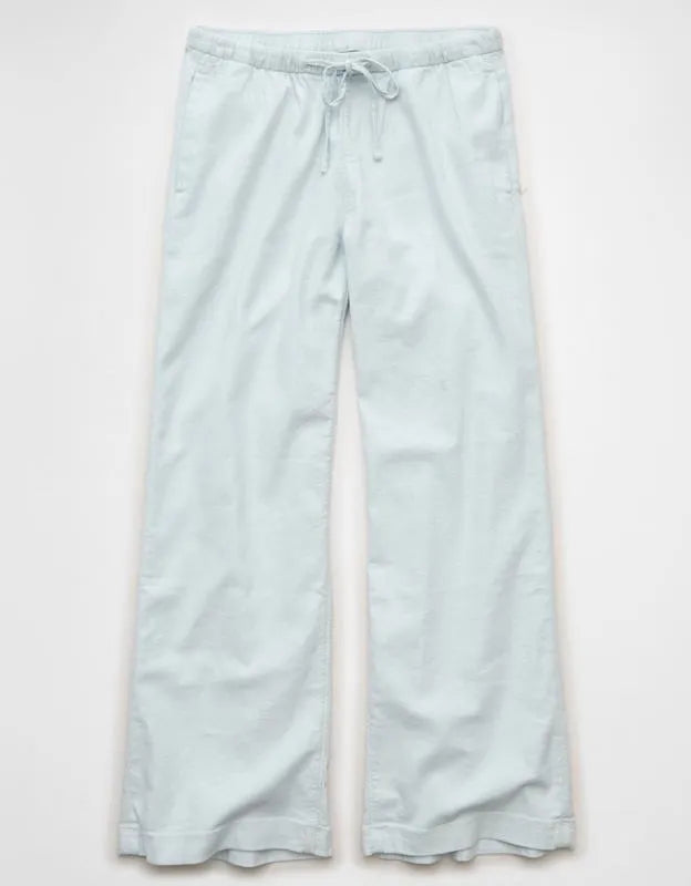 AE Low-Rise Linen-Blend Pull-On Pant