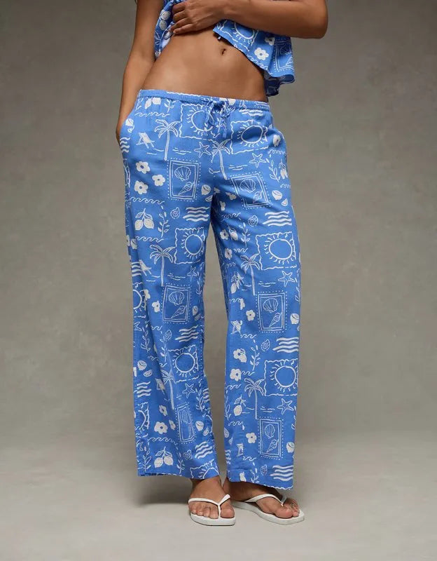 AE Mid-Rise Linen-Blend Pant