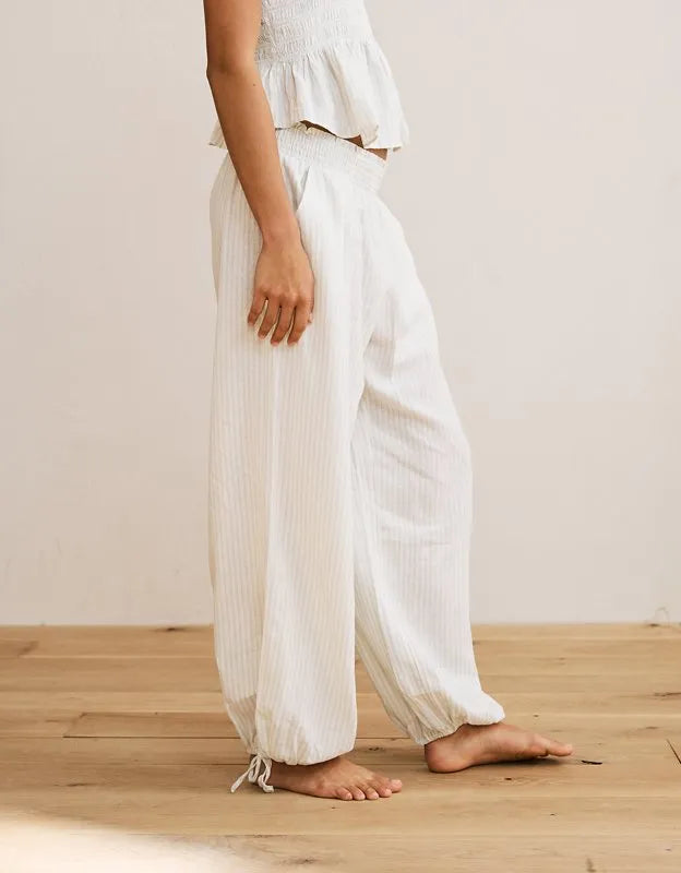 AE Low-Rise Linen-Blend Jogger