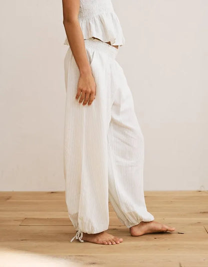 AE Low-Rise Linen-Blend Jogger