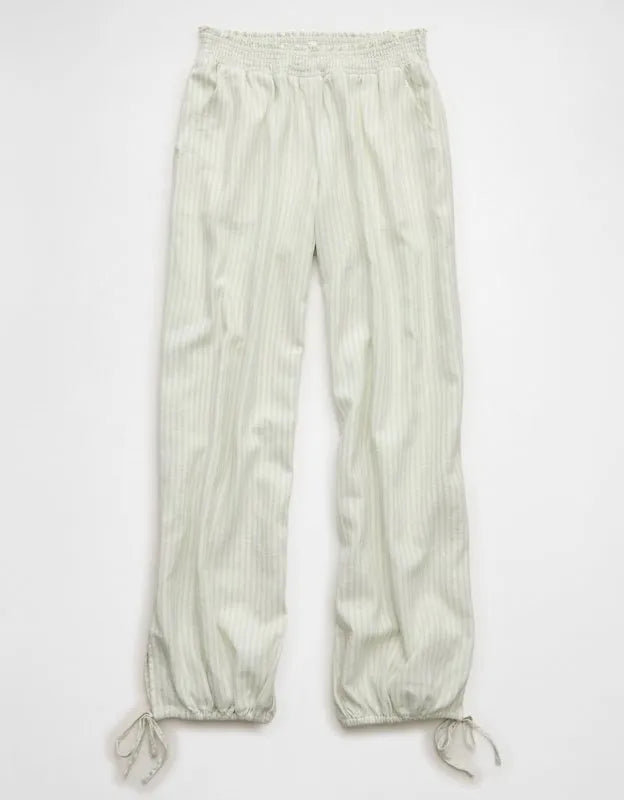 AE Low-Rise Linen-Blend Jogger