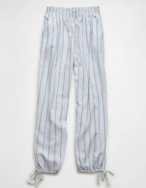 AE Low-Rise Linen-Blend Jogger