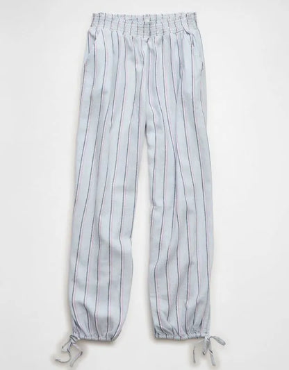 AE Low-Rise Linen-Blend Jogger