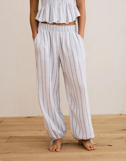 AE Low-Rise Linen-Blend Jogger