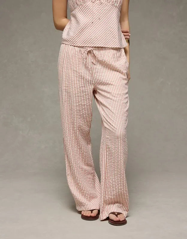 AE Seersucker Wide Leg Easy Pant