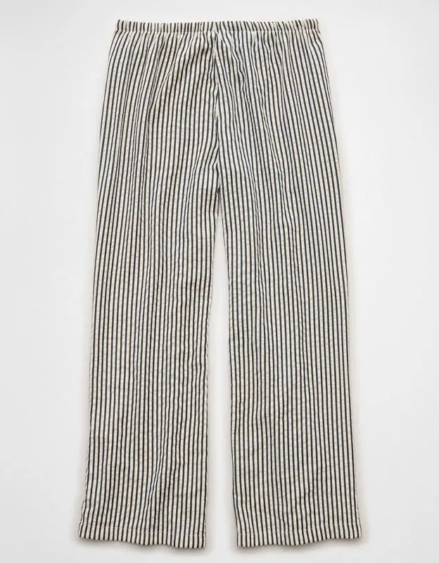 AE Seersucker Wide Leg Easy Pant