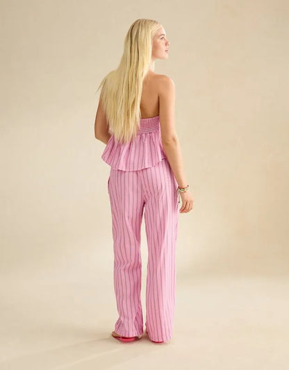 AE Seersucker Wide Leg Easy Pant